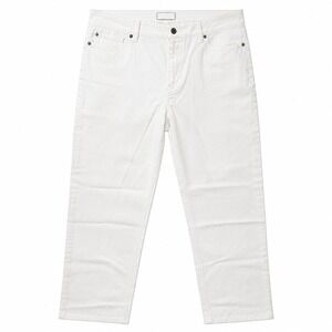 NWT$ J. JILL Authentic Fit Slim Ankle Jeans Sz 16 White Stretch Summer Beach